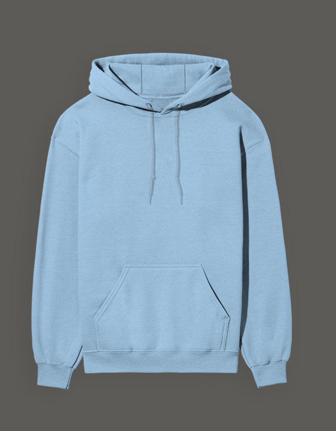 Light blue Gear 5 anime hoodie with a spacious front pocket and adjustable drawstring hood