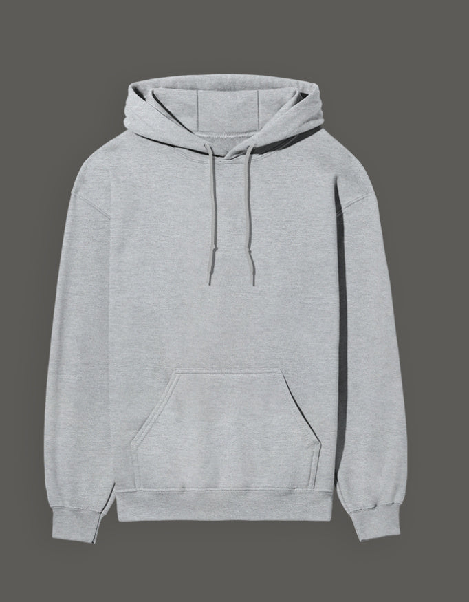 Light gray Gear 5 anime hoodie with a front pocket and drawstring hood for casual wear