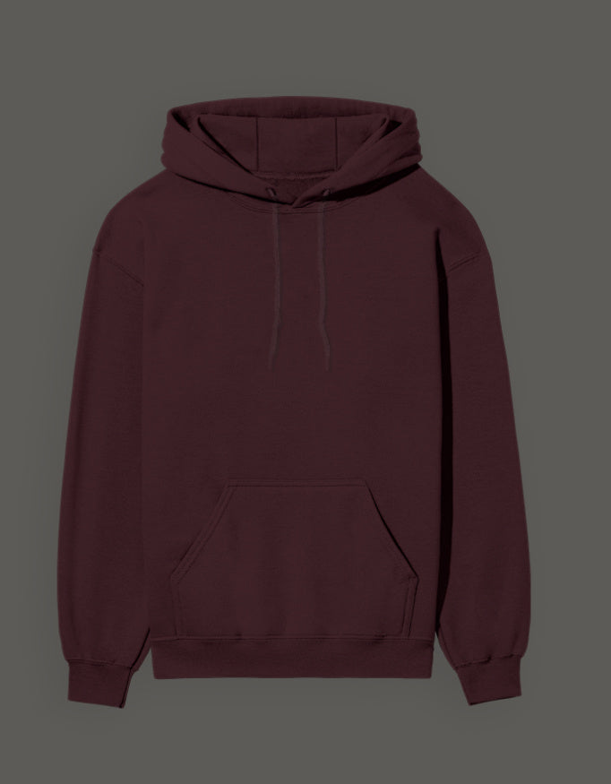 Gear 5 anime hoodie in dark maroon with front pocket and adjustable drawstring hood