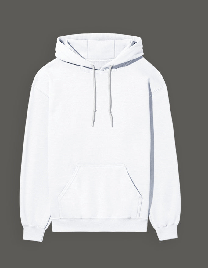 White hoodie featuring a comfortable design, perfect for fans of Gear 5 anime hoodie