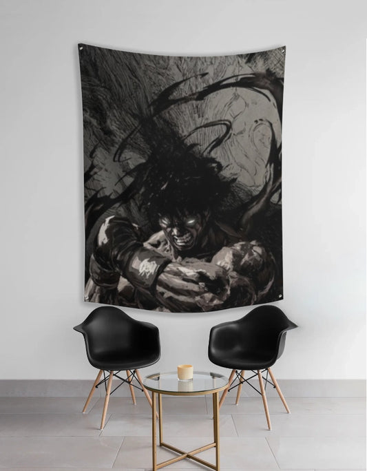 Hajime no Ippo Tapestry featuring a bold design, perfect for anime fans and room decoration