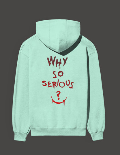 Mint Green Hoodie featuring Why So Serious graphic print for stylish casual wear