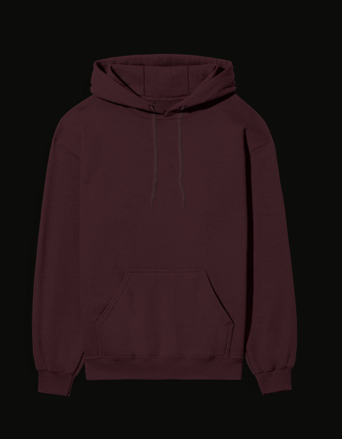 Maroon Itachi hoodie with front pocket and adjustable drawstring for a comfortable fit