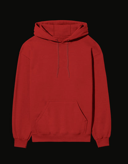 Red Itachi hoodie with front pocket and adjustable drawstring for comfort and style