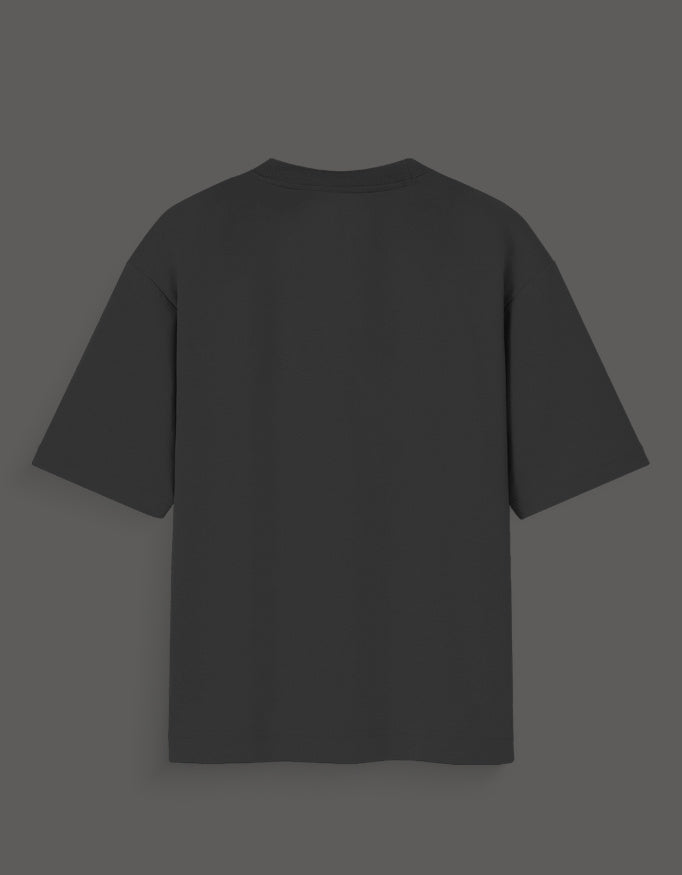 Black plain t-shirt back view for casual wear included in Itachi Uchiha streetwear collection