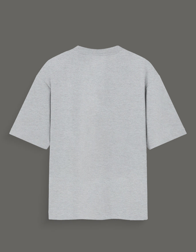 Back view of plain gray Jujutsu Kaisen Gojo art tee from AnimeVerseStore with short sleeves