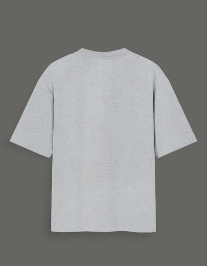 Back view of plain gray Jujutsu Kaisen Gojo art tee from AnimeVerseStore with short sleeves