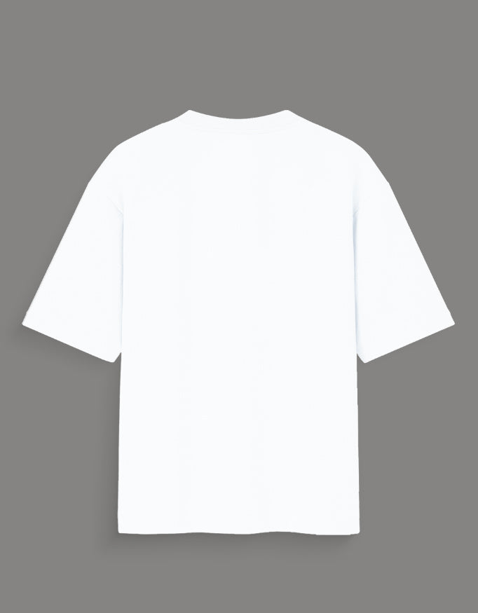 Back view of a plain white limited edition joker t-shirt India from AnimeVerseStore