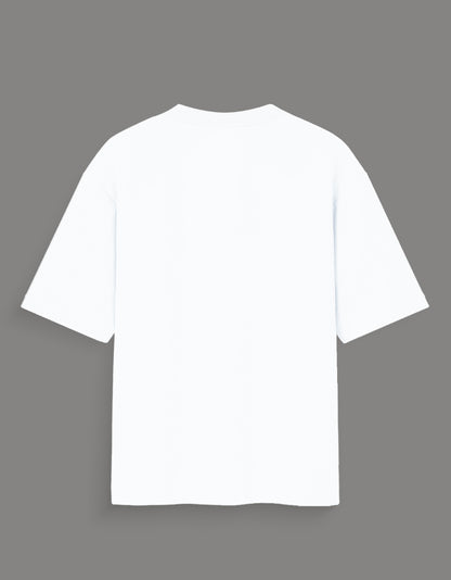 Back view of a plain white limited edition joker t-shirt India from AnimeVerseStore