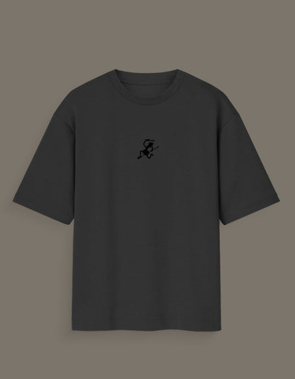 Black Luffy Gear 5 hand sketch t-shirt with small graphic design on chest from AnimeVerseStore
