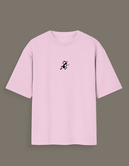 Light pink Luffy Gear 5 hand sketch t-shirt with small black graphic on front from AnimeVerseStore