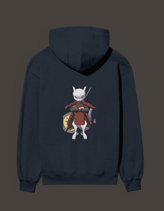 Madara Mewtwo anime hoodie featuring a detailed graphic of Mewtwo in battle stance
