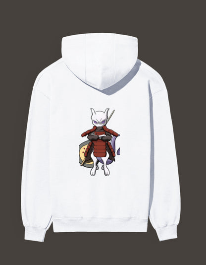 Madara Mewtwo anime hoodie featuring a unique design on the back and comfortable fit.