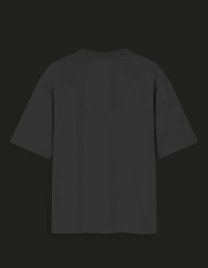 Black plain back view of main character energy t-shirt from AnimeVerseStore