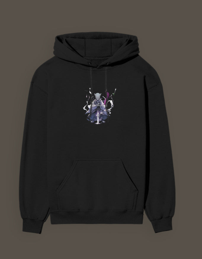 Black Mew 2 Hashira hoodie featuring a unique graphic design and a cozy fit