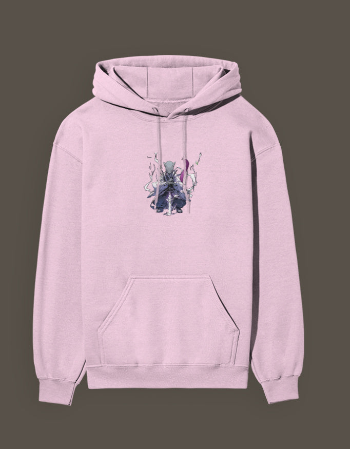 Mew 2 Hashira hoodie in pink featuring unique graphic design for anime fans