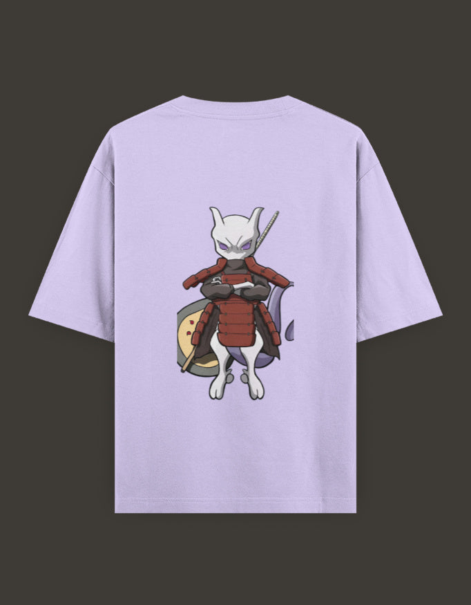 Mew2 x Madara anime t-shirt in lavender featuring detailed character graphic on the back