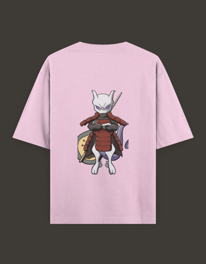 Mew2 x Madara anime t-shirt in pink featuring Mew2 character design on the back