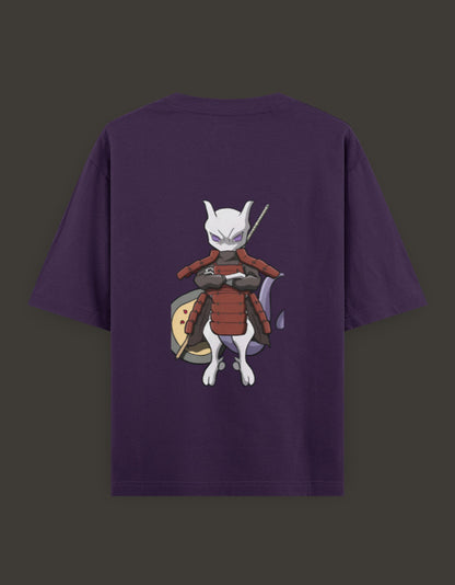 Mew2 x Madara anime t-shirt featuring a vibrant illustration on the back in purple fabric