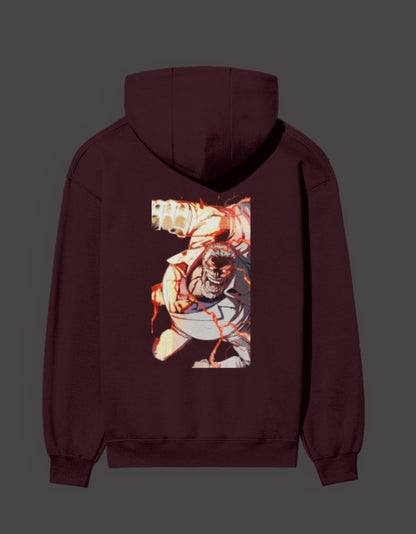 AnimeVerseStore Monkey D Garp hoodie featuring a vibrant graphic print on the back