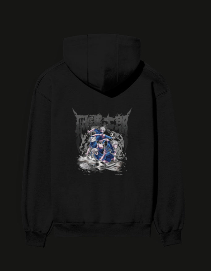 NAGI anime hoodie featuring a striking graphic design on the back in black color