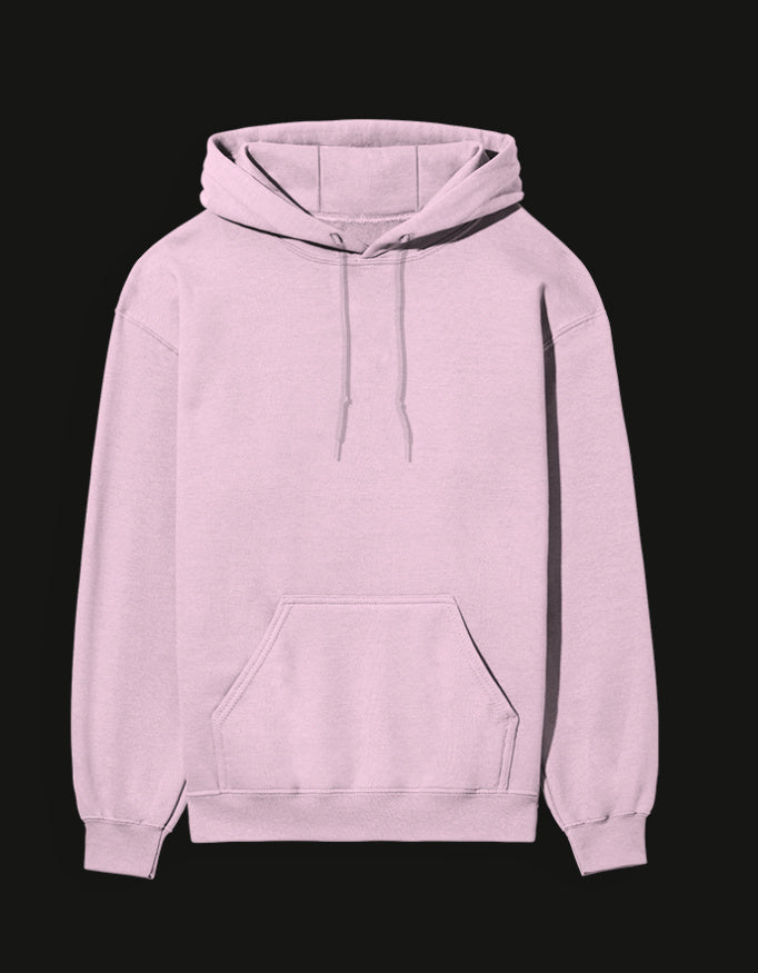 Light pink NAGI anime hoodie made from soft fabric with a front pocket and adjustable hood