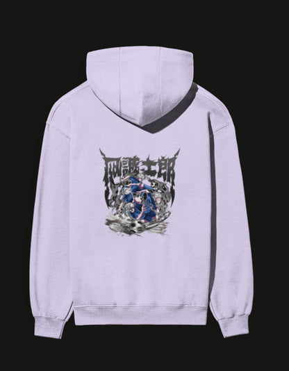 Purple NAGI anime hoodie featuring an eye-catching graphic design on the front