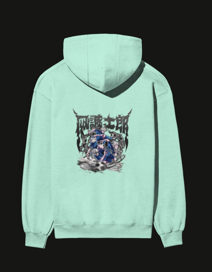 Mint NAGI anime hoodie featuring a vibrant graphic design on the front