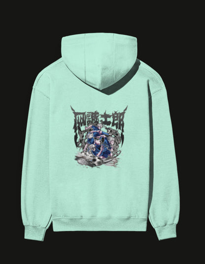 Mint NAGI anime hoodie featuring a vibrant graphic design on the front