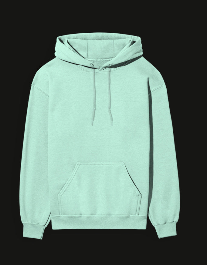 Mint Green NAGI anime hoodie with a spacious front pocket and adjustable drawstring hood