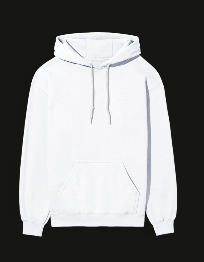 White NAGI anime hoodie featuring a classic design and cozy front pocket