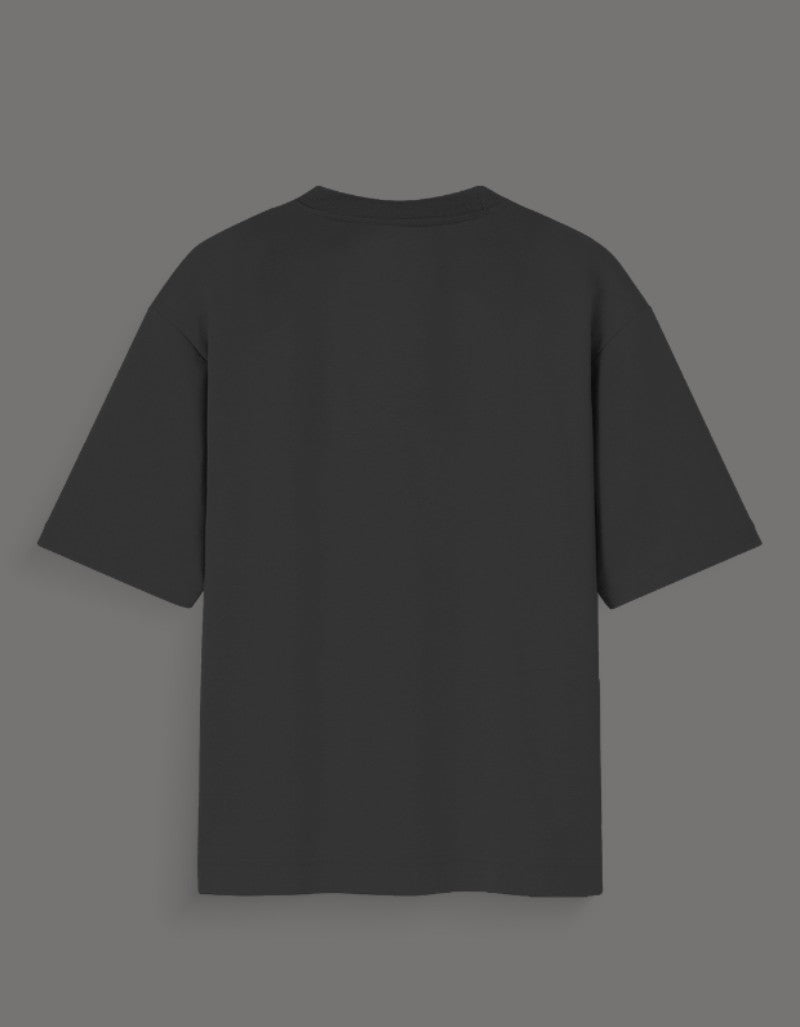 Black plain t-shirt back view suitable for One Piece Gear 5 merch India fans