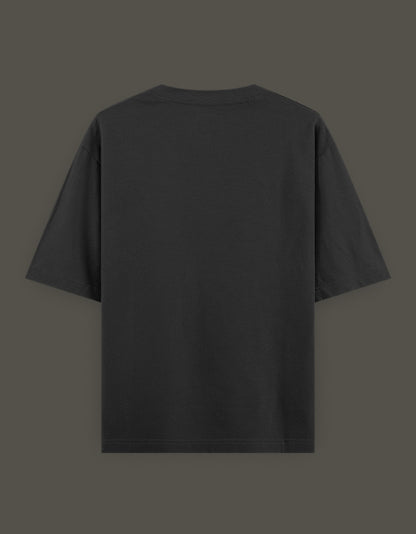 AnimeVerseStore isagi anime t-shirt back view plain black cotton oversized short sleeve casual fit