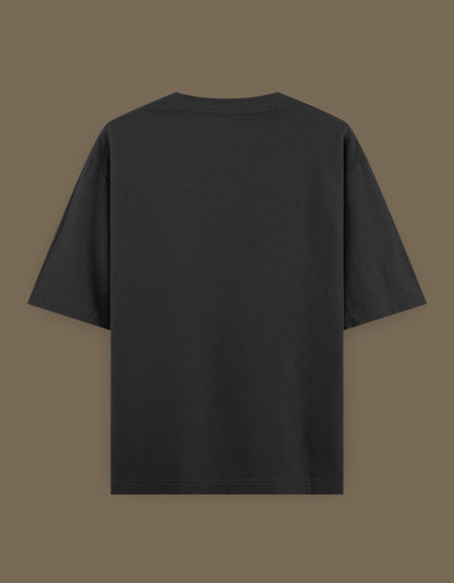 Bachira anime t-shirt black short sleeve back view with bold white skull and crossbones graphic centered