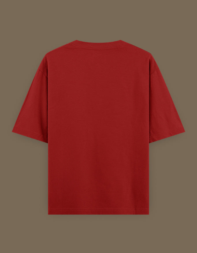 Back view of red short sleeve Bachira anime t-shirt in plain cotton from AnimeVerseStore on neutral background