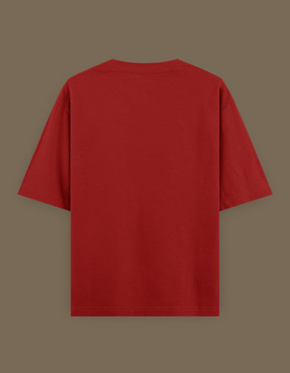 Back view of red short sleeve Bachira anime t-shirt in plain cotton from AnimeVerseStore on neutral background