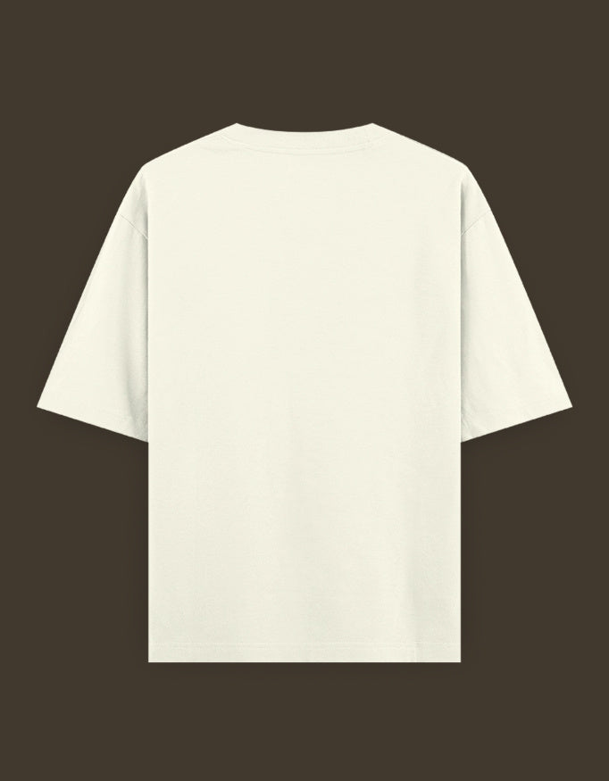 Back view of off white cotton t shirt from AnimeVerseStore showing plain design blue lock artist tee for customization