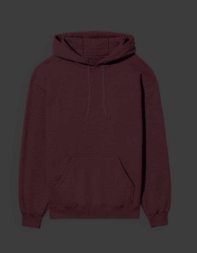 Burgundy Pepe frog hoodie for Gen Z with a cozy front pocket and adjustable drawstring