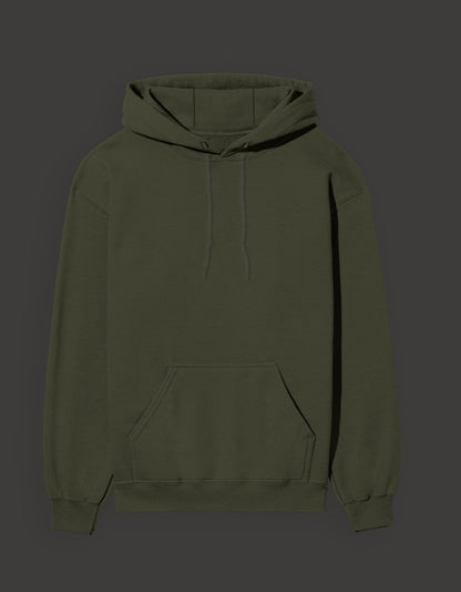 Olive green hoodie with front pocket, perfect as a Pepe frog hoodie for Gen Z fashion