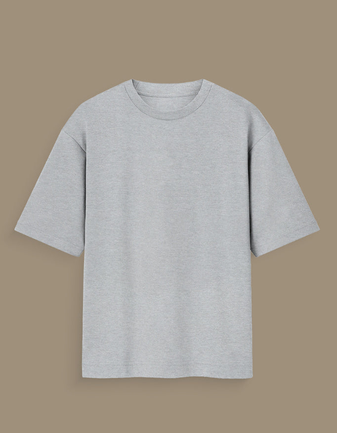 Gray personalized oversized T-shirt India featuring a red Joker graphic laughing with text HA HA HA