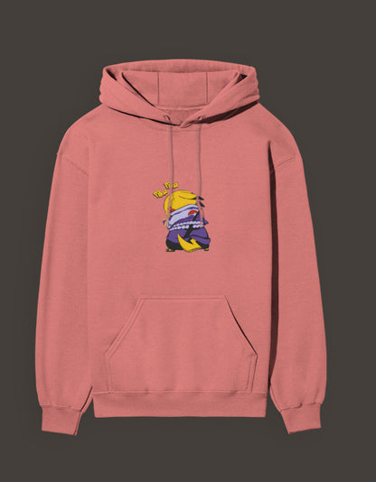 Pikachu Uchiha hoodie in pink featuring a unique anime design for fans of both franchises