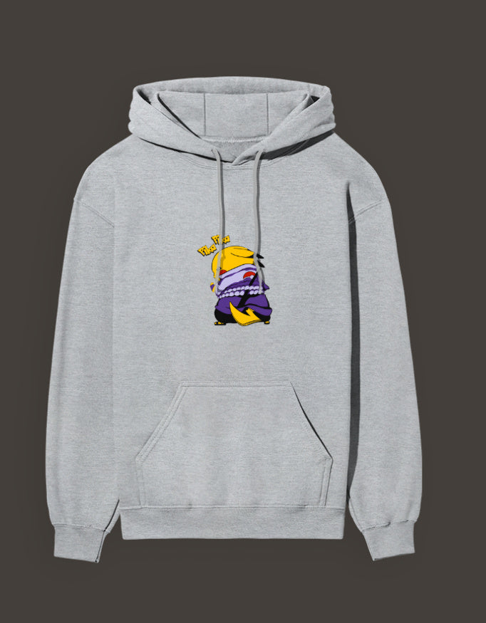 Pikachu Uchiha hoodie in gray featuring a unique design for anime fans