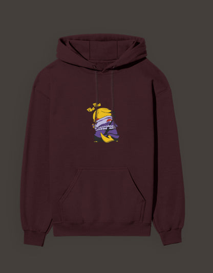 Pikachu Uchiha hoodie in burgundy featuring a unique anime design for stylish fans