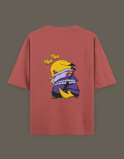 Pikachu Uchiha t-shirt featuring a playful design of Pikachu dressed as a ninja