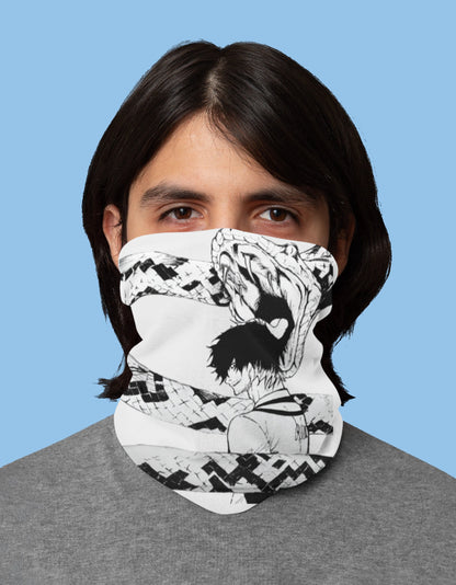 Rouge Shinobi Oliver bandana featuring a dragon design, perfect for anime enthusiasts