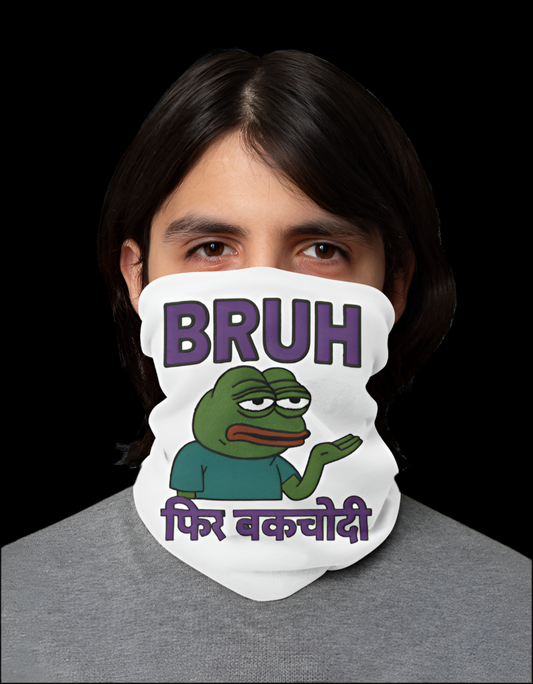 Rouge Shinobi phir bkchdi bandana featuring a humorous meme design for casual wear