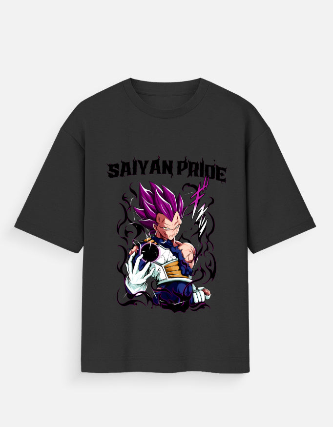 Black Saiyan Pride unisex tee featuring anime character with purple hair and energy blast graphic