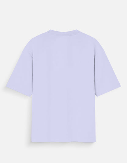 Back view of plain light purple Saiyan Pride unisex tee with short sleeves and crew neck