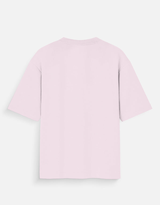 Back view of light pink Saiyan Pride unisex tee with short sleeves and relaxed fit