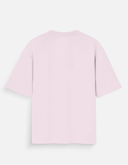 Back view of light pink Saiyan Pride unisex tee with short sleeves and relaxed fit